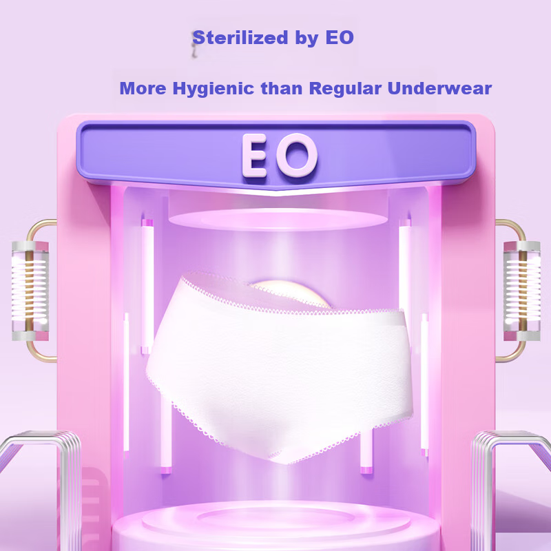 Ankexin Maternity Disposable Underwear for Women, Pure Cotton Sterilized Travel Panties, Individually Wrapped Daily Disposable No-Wash XL Size 15 Pieces