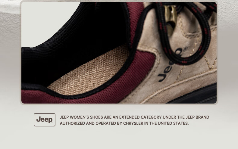 Jeep Women's Outdoor Hiking Shoes Autumn Winter Thick Sole Non-Slip Sports Shoes Trendy Casual Brown Red Size 35 3