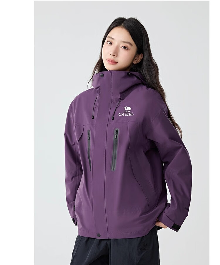 CAMEL [Wang Junkai's Choice] Outdoor Jacket Three-In Unisex Spring And Autumn Fleece-Lined Windproof Waterproof Mountaineering Coat 30