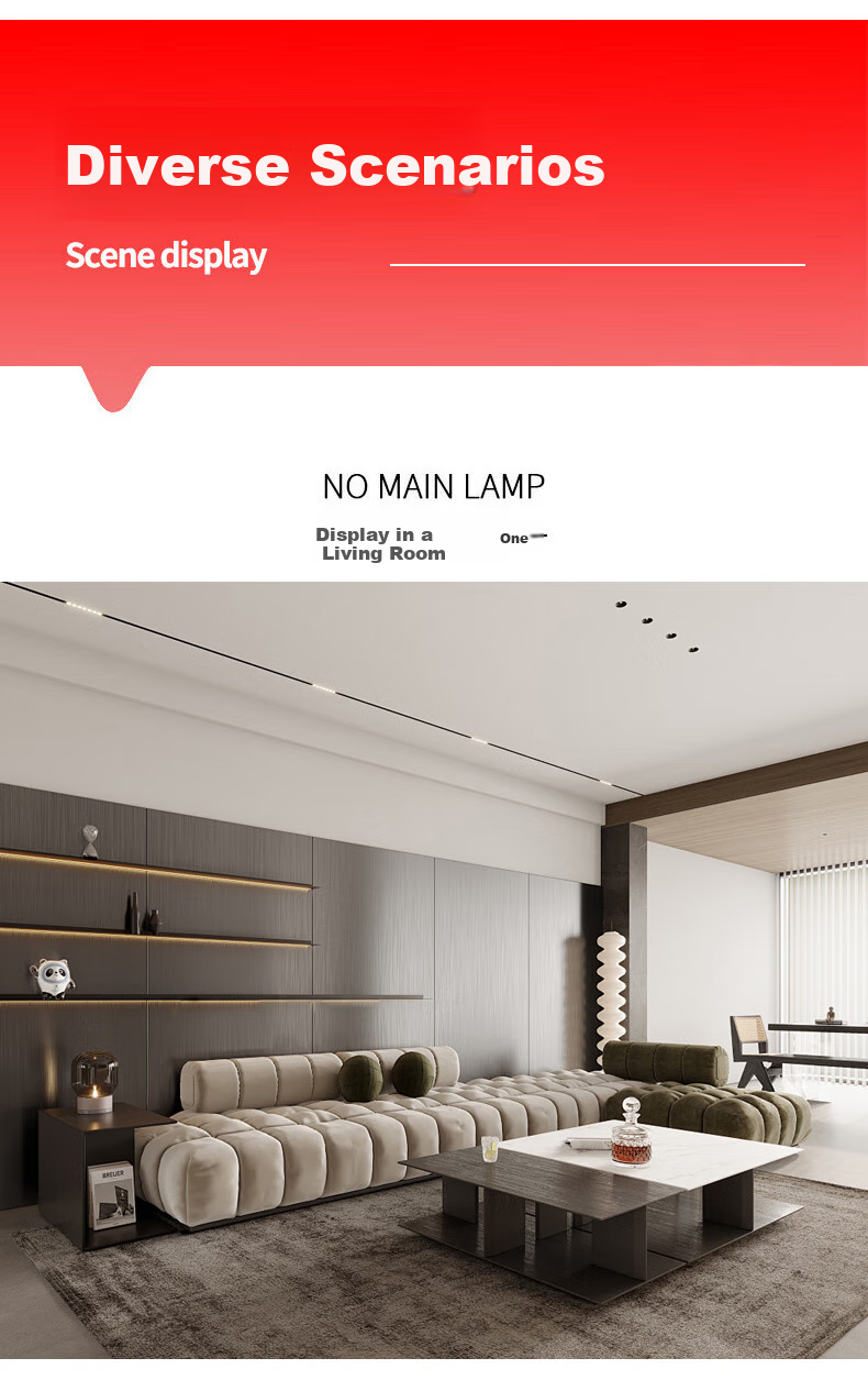 Dengling Magnetic Track Light, American Prue Chip Anti-Blue Light LED Recessed Living Room Floodlight, 18W Grid Light 23