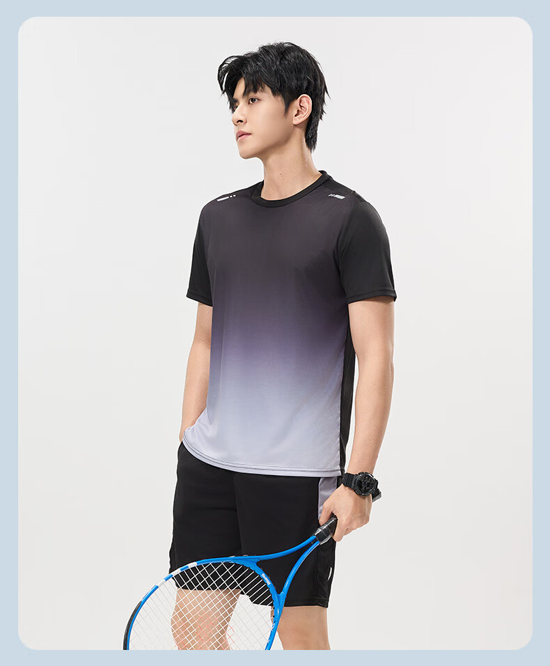 VICTORIATOURIST Sports Set for Men And Women, Indoor Fitness Wear, Quick-Dry Short-Sleeve T-Shirt, Badminton And Basketball Training Shorts, Running Gear 20