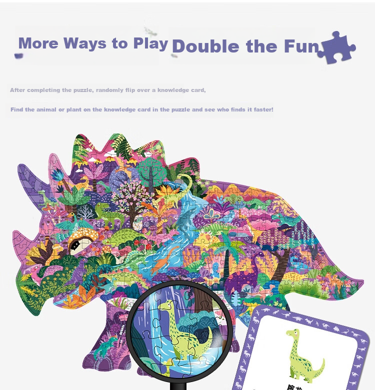 BANGSON Irregular Puzzle Advanced Paper Educational Toy for Children, Boys And Girls Birthday Gift, Ages 6-12 Blue Whale 5