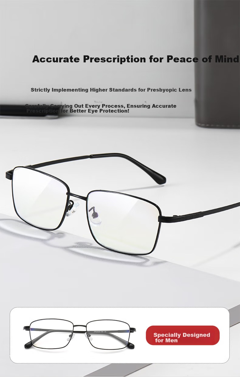 PLAYBOY PLAYBOY 2025 High-Definition Anti-Blue Light Reading Glasses for Men, Ultra-Light 18010 Silver, 150 Degrees, Qixi Festival 7