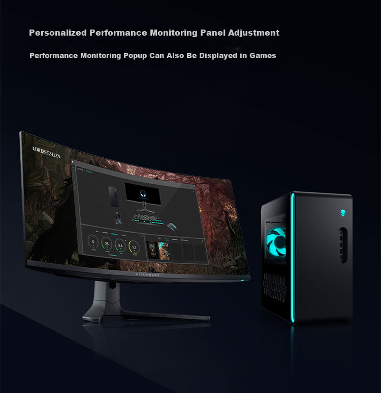 Alienware Gaming Desktop Computer Area-51 High-End E-Sports Gaming PC (Ultra 9 64GB 2TB RTX5080) Starry Silver Water-Cooled Black Myth: Wukong 80L AI Graphics Statio 19