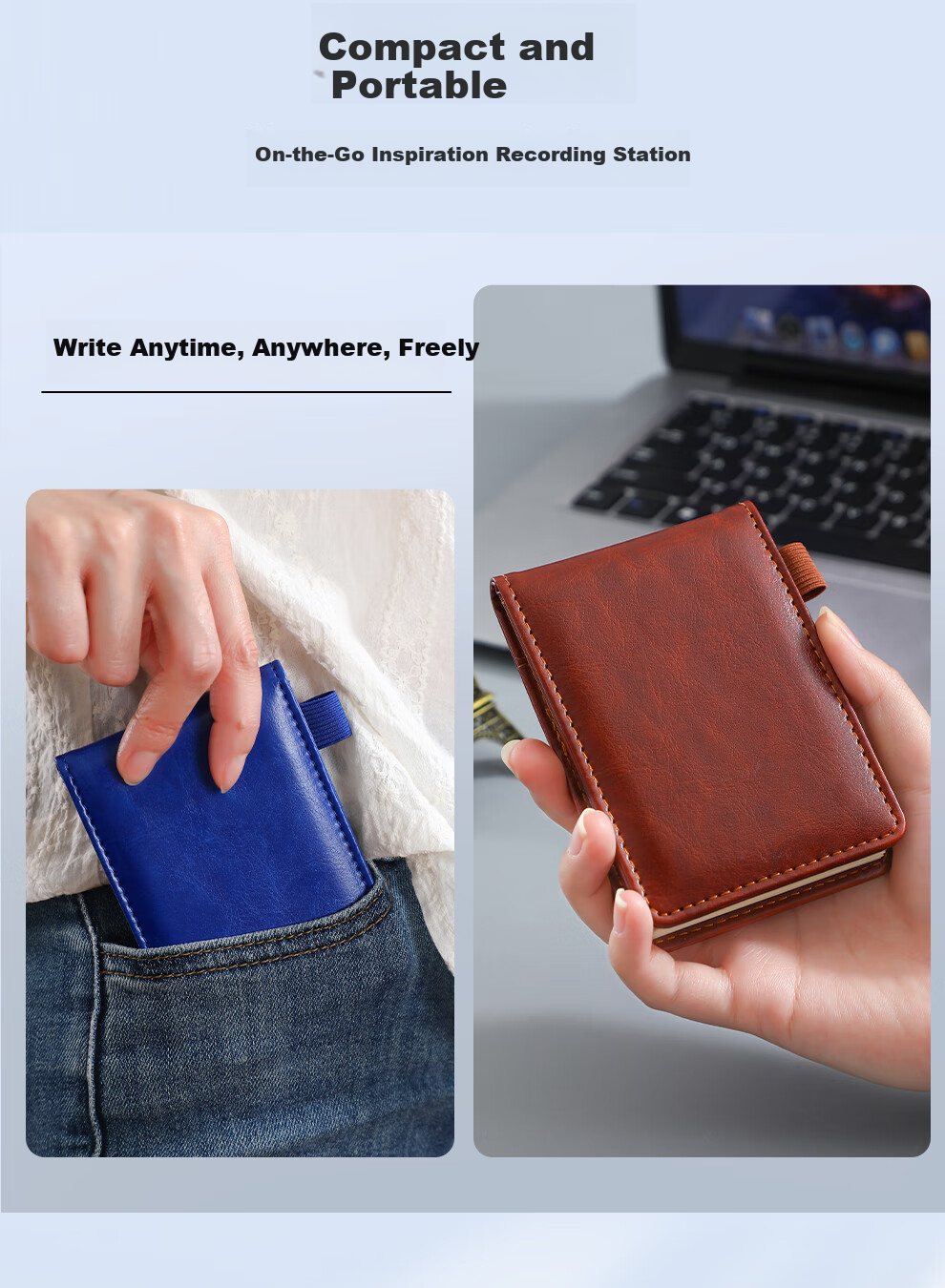 Jiaranheng Mini Pocket Notebook, A7 Size, Portable Notepad, Flip-Top Design, Tear-Off Pages, Convenient for Nurses And Doctors, Memo Pad, Journal, Vocabulary Book, Brown Color 11