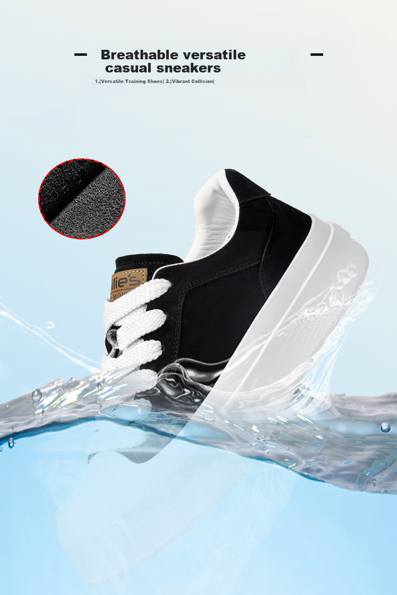 Millies Men's Shoes, New Versatile Couple Shoes, Thick-Soled Shell Toe Biscuit Shoes, Height-Increasing Soft-Soled Casual Sneakers for Men U1261 1
