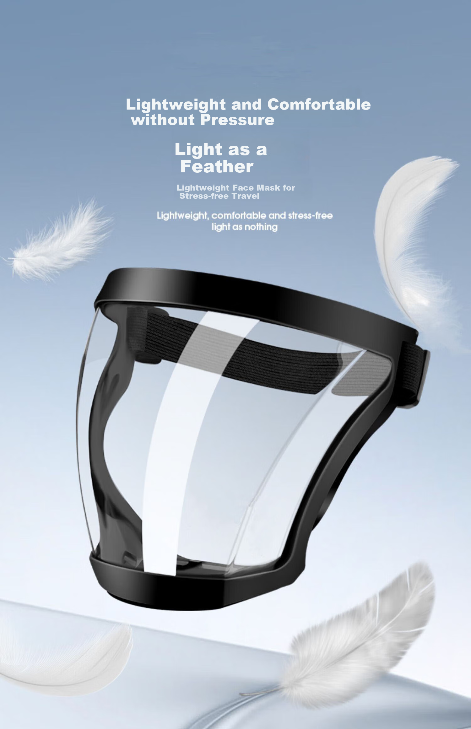 Beifute Protective Face Shield, High-Definition Transparent Isolation Anti-Fog Full Face Mask, Waterproof And Dustproof Full Face Screen, 【Jingsu Delivery】, Black Frame High-Definition Anti-Fog + 2 Filter Cartridges 10