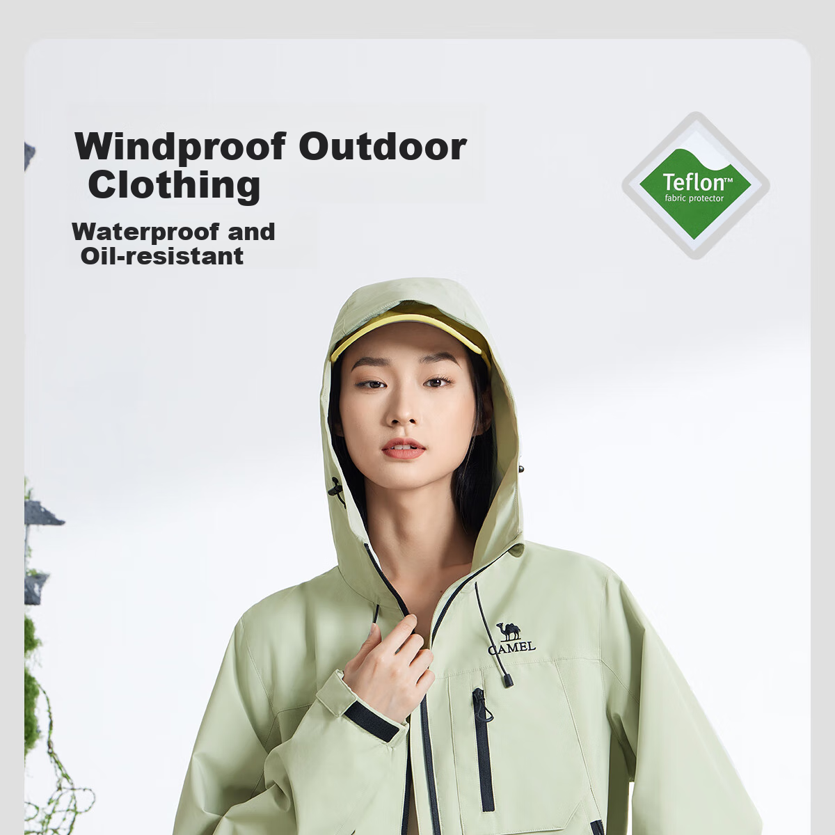 CAMEL Men's Functional Jacket, Spring Outdoor Windproof And Water-Resistant, Casual Versatile Couple Matching Outerwear, M35BW02061 1