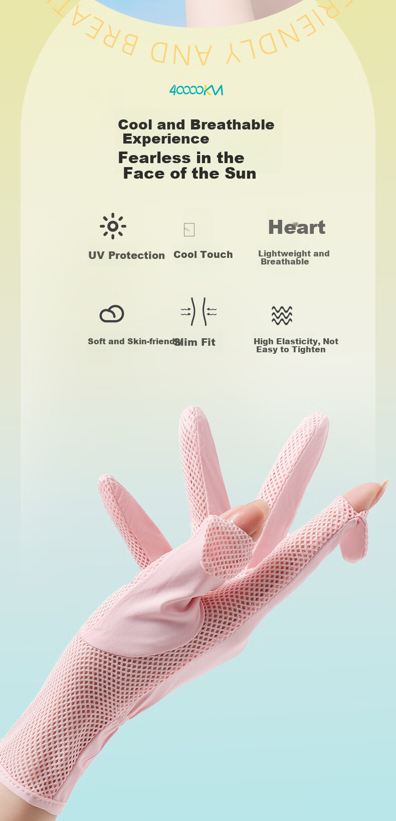 Siwangongli Ice Silk Sun Protection Gloves, Summer Bicycle Electric Bike UV-Resistant Flip-Top Anti-Slip Riding Gloves, Cloud White 2