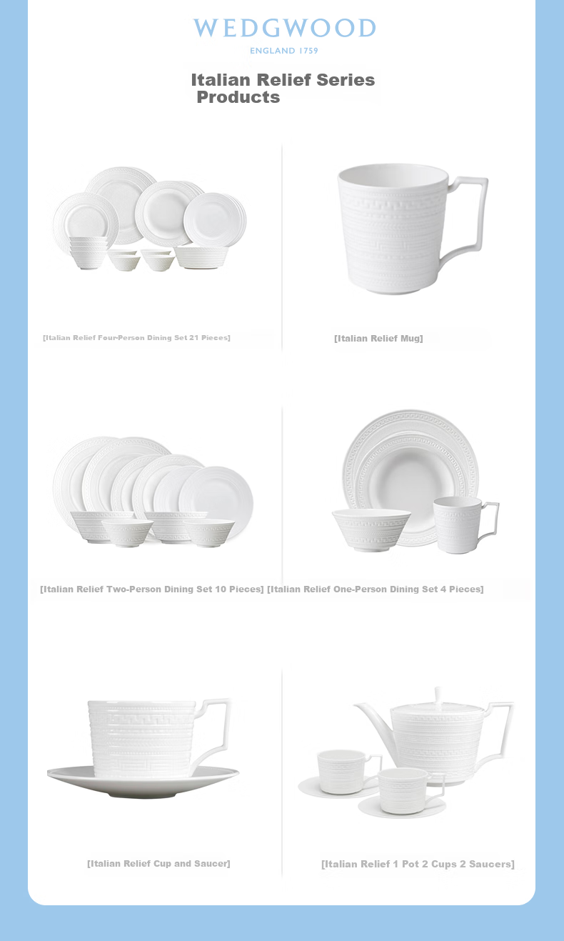 Wedgwood Mid-Autumn Festival Gift, Italian Relief Mug Pair, Bone China Mugs, 2 Pieces for Home Use, Coffee Cups And Tea Cups 5