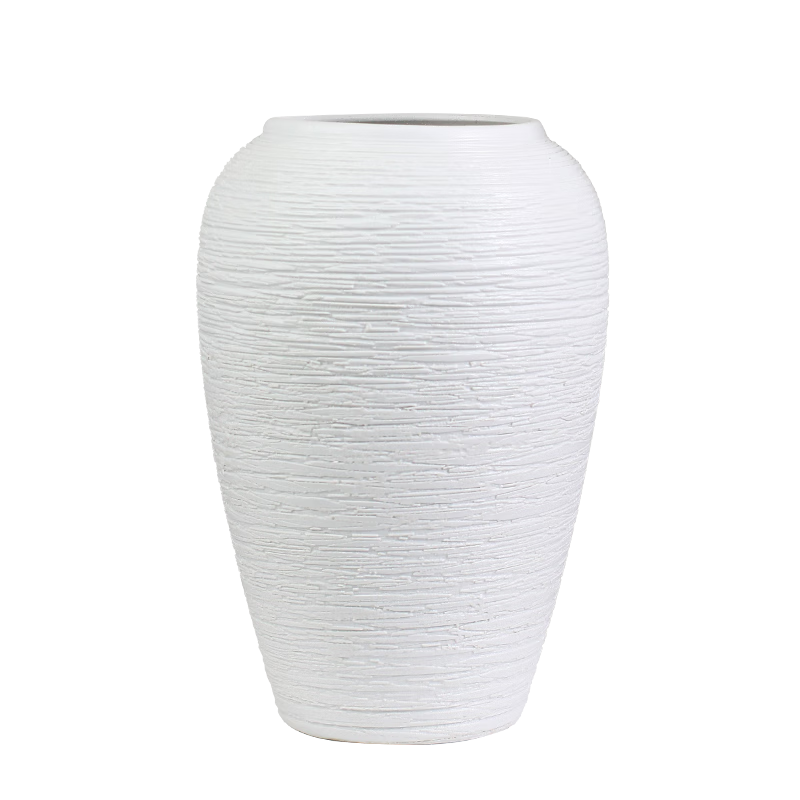 Qiju Yaji Ceramic Vase Minimalist Nordic Style Solid Color Japanese Creative Dried Flower Hydroponic Vase Ornament Set Medium 30232