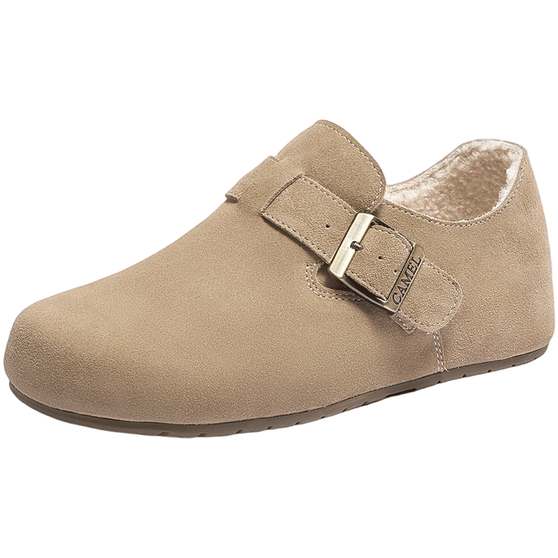 CAMEL Soft Bag 2nd Generation Full Coverage Birkenstock Comfortable Deep Mouth Shoes L25W700108 Apricot (Full Coverage Fleece Lining) Size 37