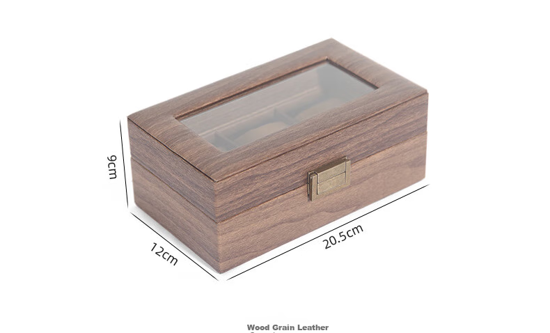 DUOJINJIANG Handmade Wooden Watch Storage Box with Multiple Watch Slots, Dustproof Velvet Interior, Walnut Wood, 6 Watch Slots, Elegant Gift 10