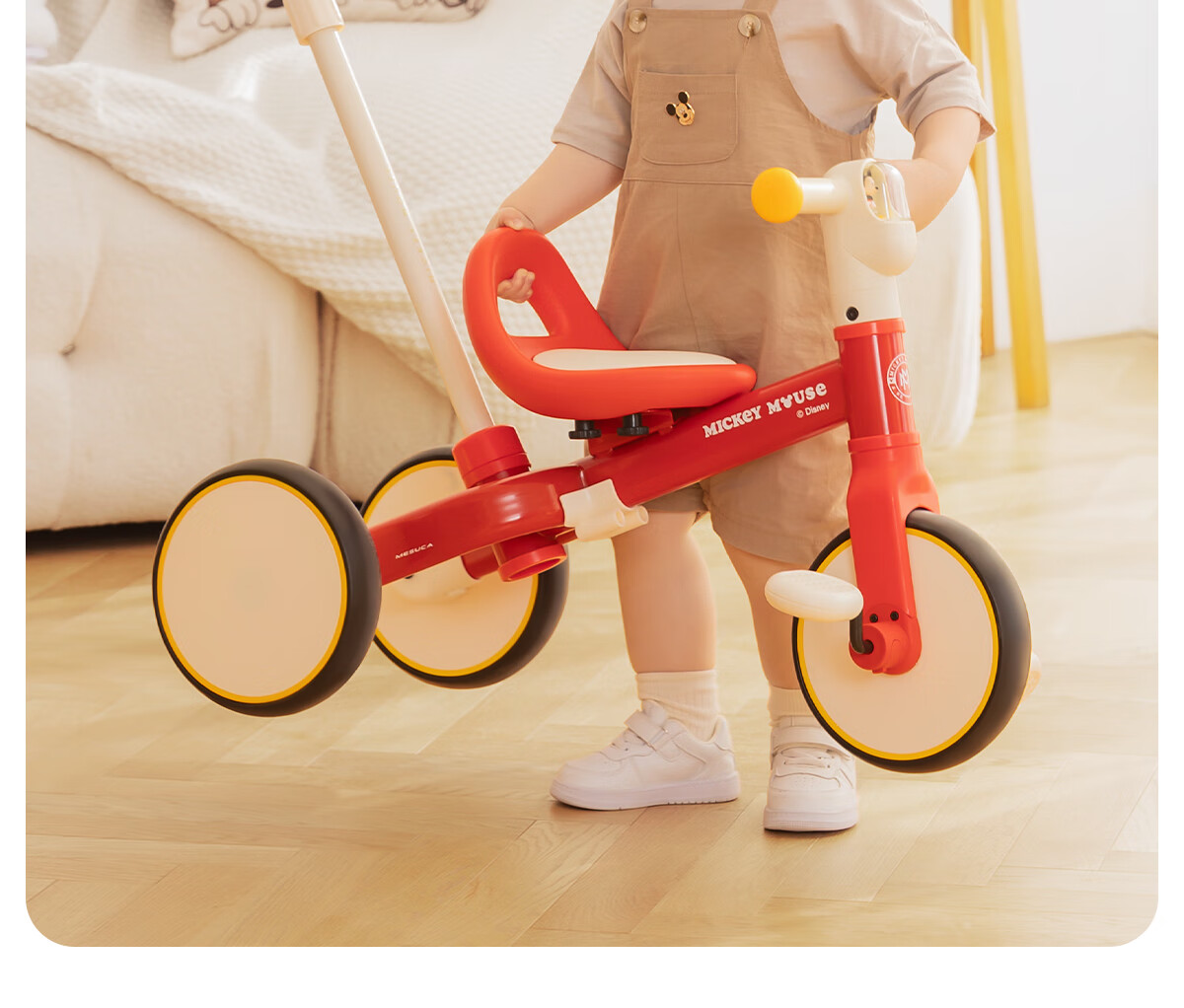 DISNEY Kids Tricycle Balance Bike 1-3-6 Years Toddler Pedal Bicycle Baby Birthday Gift Walker Push Bike 35