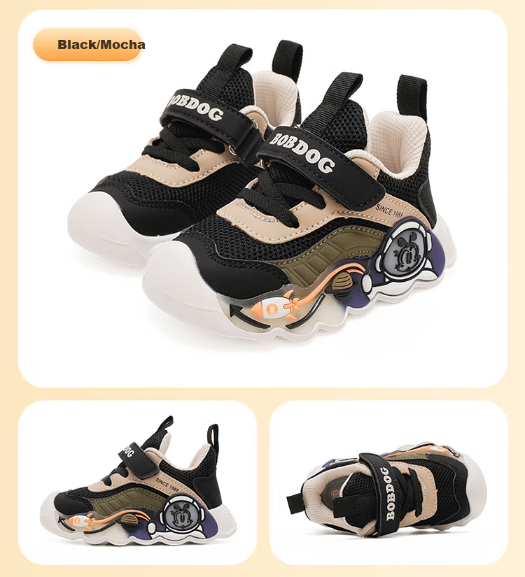 BOBDOG Kids Autumn Sports Shoes Soft Sole Boys Functional Walking Shoes 102343126 Navy Blue/Beige Size 25 15
