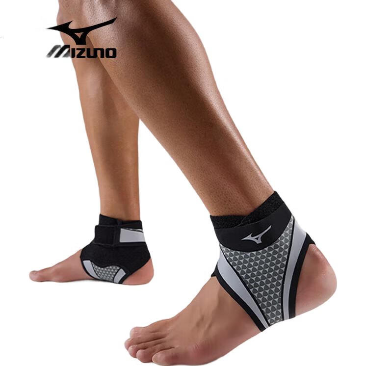 Набор из 2 компрессионных бандажей для голеностопа Mizuno, защита от растяжений, для спорта, баскетбола, ультратонкие, размер L