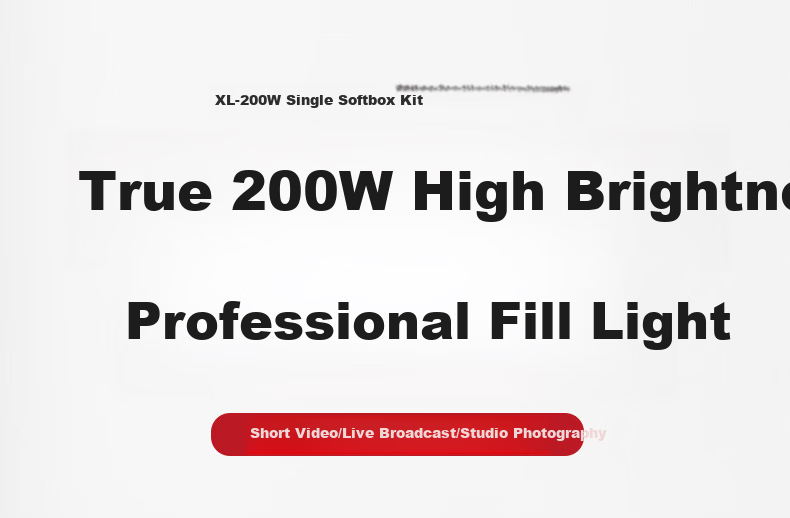 Hakutatz XL-200W Softbox Kit, Live Streaming Fill Light, Professional Photography Lighting, Continuous Soft Sunlight Lamp, Children's Photo And Video Portrait Light, Streamer Clothing Light Box Equipment 1