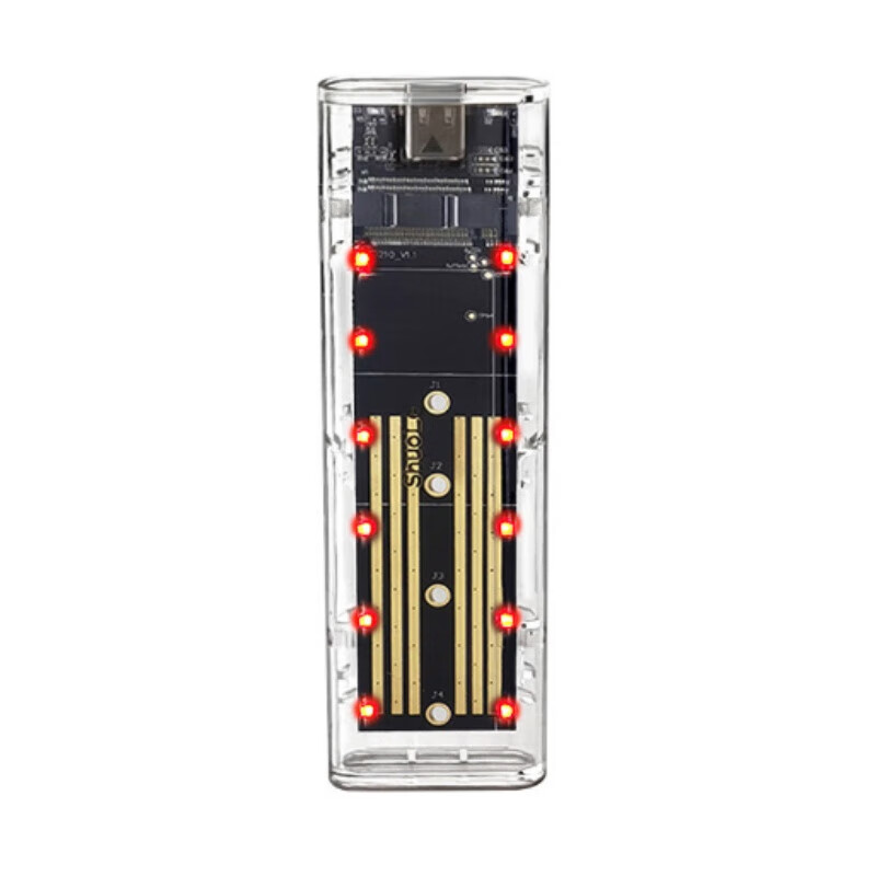 BUBM M.2 NVMe Portable Hard Drive Enclosure, Type-C 3.1 High-Speed Hard Drive Enclosure, External SSD And Mechanical Hard Drive Enclosure for Laptops And Tablets, Transparent Model