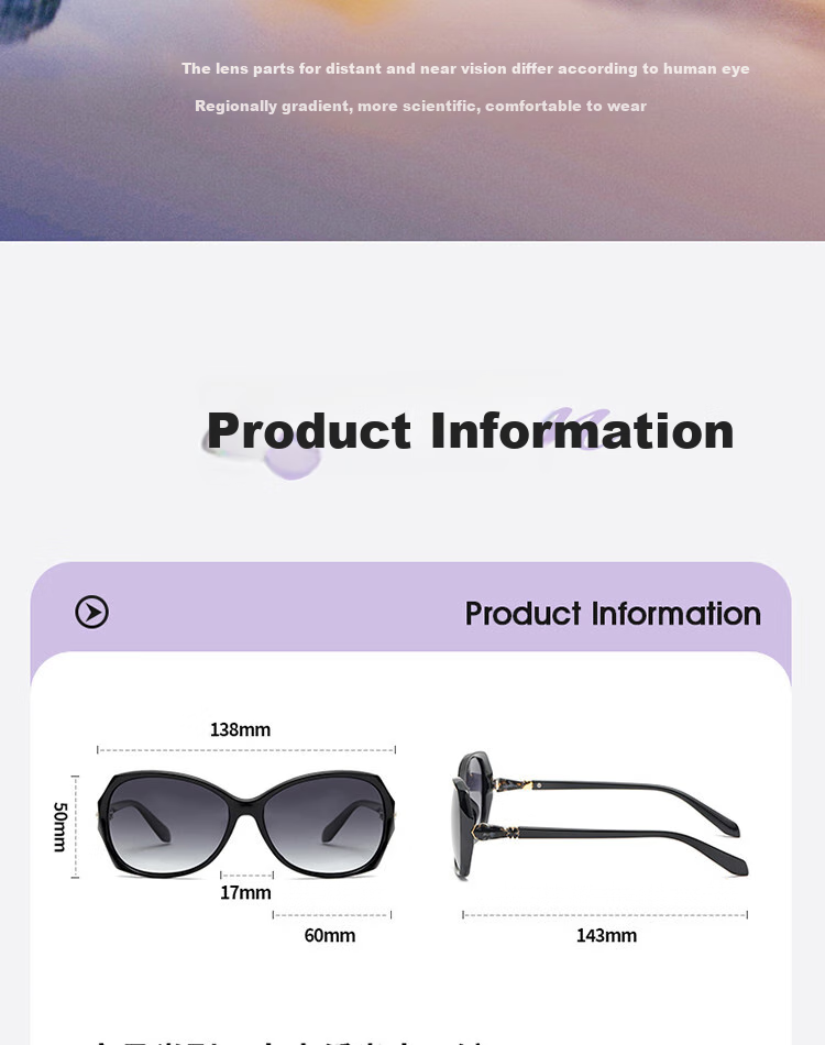 Kaponi Polarized Sunglasses for Women, Retro Large Frame Slimming Fashionable Elegant Sunglasses, Driving Sun Protection UV-Resistant Glasses 2