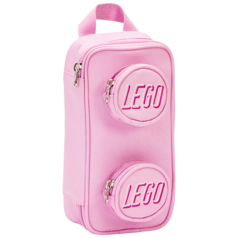 LEGO® Building Block Pouch, Portable Travel Organizer Bag, Makeup Bag, Birthday Gift, Pink
