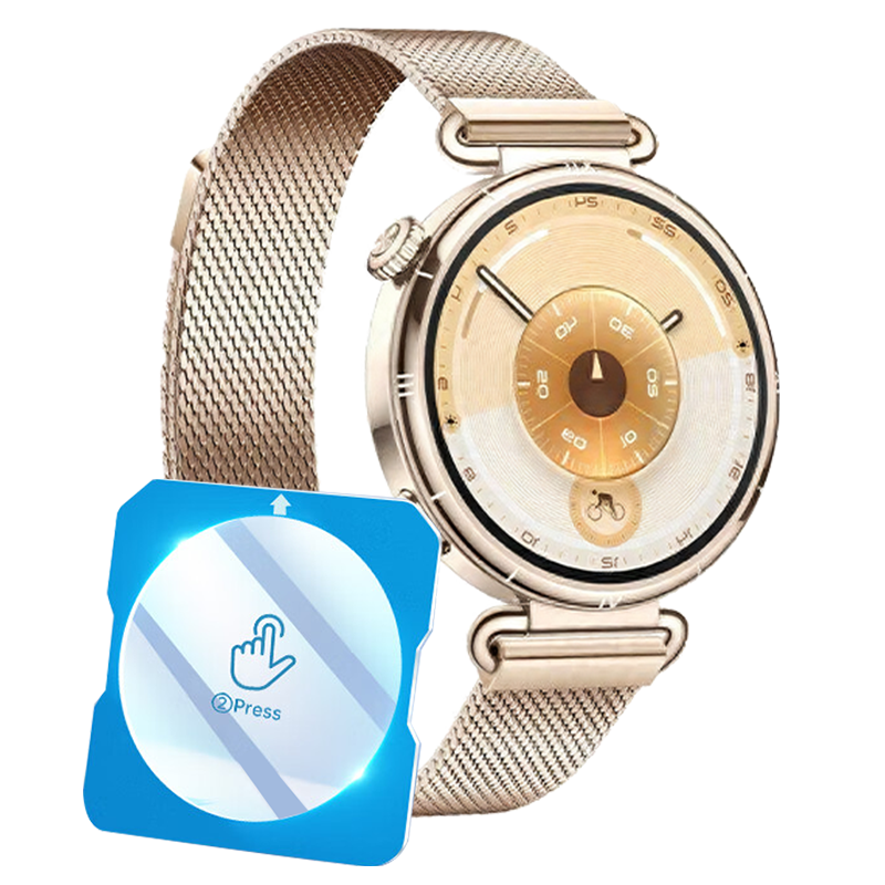 KOVOL [Instant Application Tool] Screen Protector for Huawei GT6 Tempered Glass Film Watch GT6 Protective Film Full Coverage HD Anti-Drop Fingerprint-Resistant Screen Protector 41mm