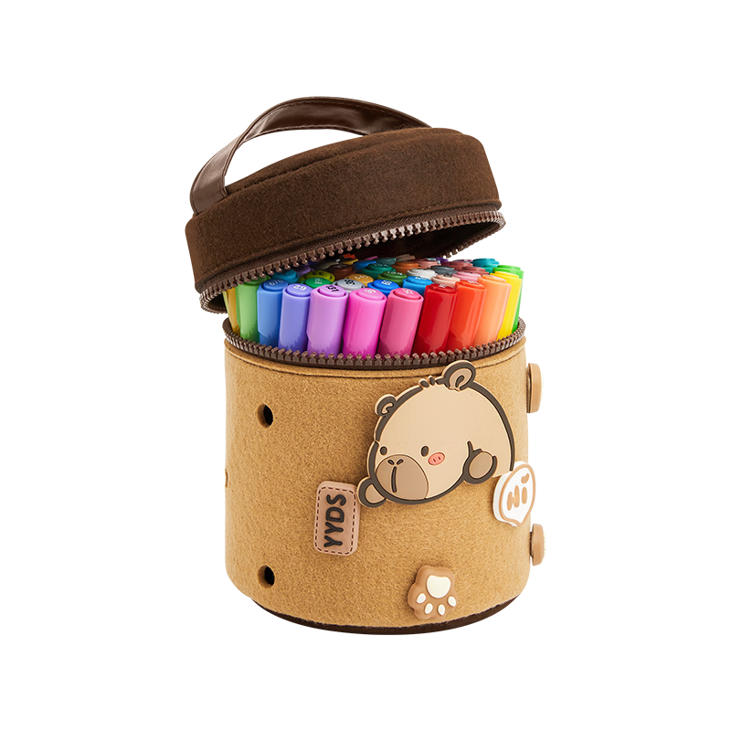 Touch Mark Tai Chi Direct Liquid Acrylic Markers, 60 Colors, Capybara DIY Perforated Pack, High Elasticity Soft Tip, Non-Translucent, Stackable Colors, Children's Birthday Gift for Girls And Boys