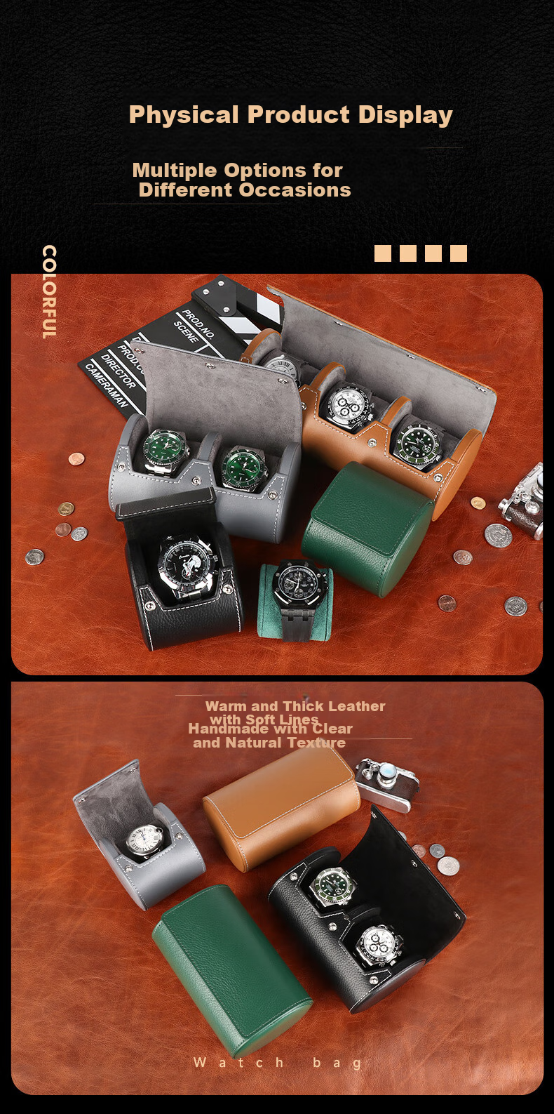 DrikLux Watch Storage Box, Portable Travel Case for Wristwatches, Suitable for Mechanical And Quartz Watches 6