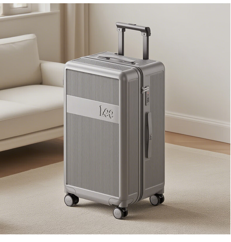 Lee High-Quality Large-Capacity Thickened Suitcase, Trolley Case, Travel Luggage, Password Lock Box, Aurora White, 28 Inches 4