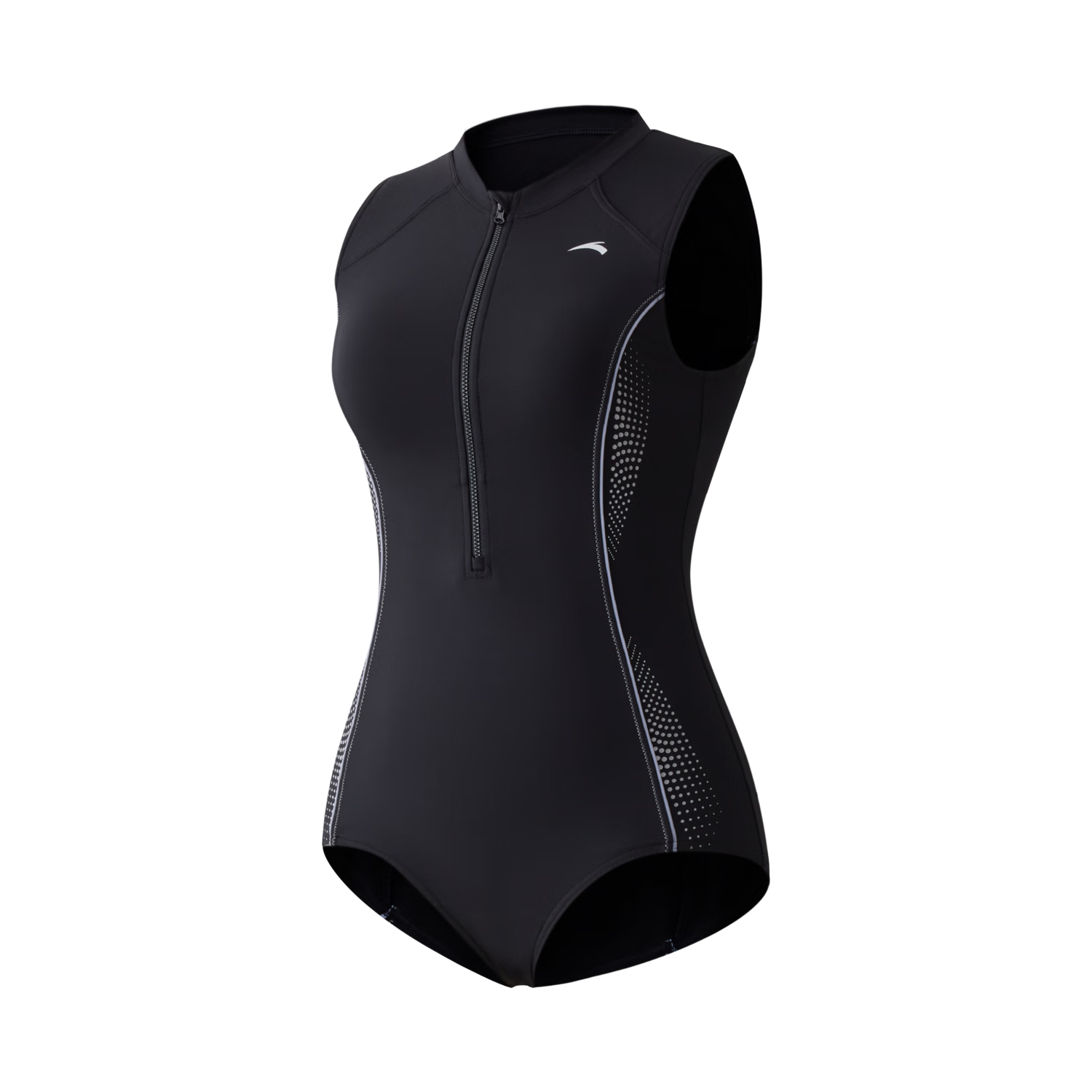 Anta Women's Swimsuit 2025 New Slimming One-Piece Triangle Professional Training Racing Swimwear Black XL