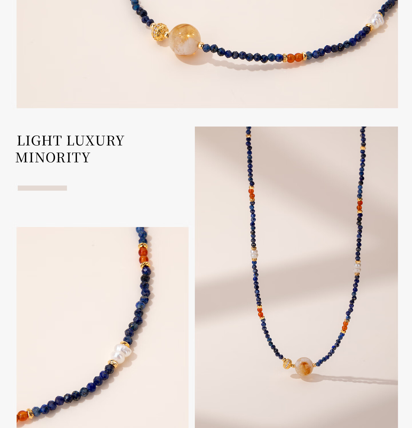 Qlady Huangta Crystal Pearl Necklace for Women High-End 2026 New Year Edition Luxury Niche Clavicle Sweater Chain Birthday Gift 3