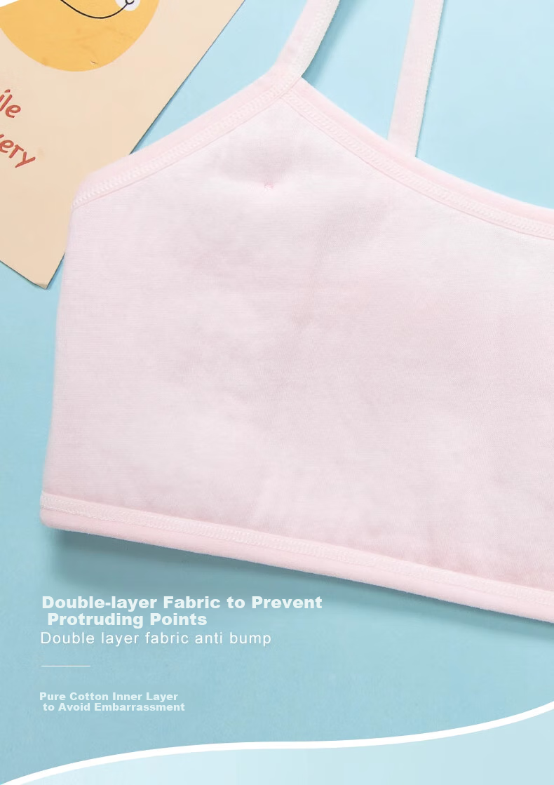 Dingguagua Girls' Underwear, Children's Underwear, Puberty Bra for Elementary School Students Aged 9-12, Girls' Camisole, Thin Summer Style 6