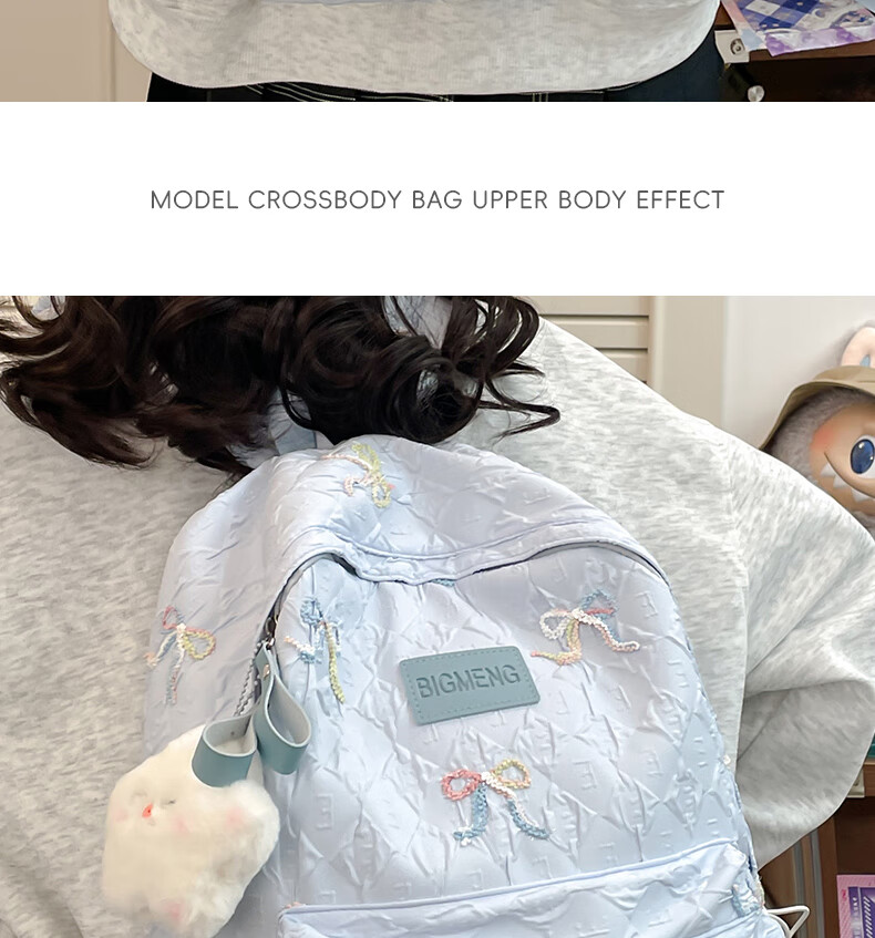 JINSHIWQ High-Value School Backpack for Girls, Junior High, High School, and College Students, New Stylish Japanese-Style Versatile Travel Shoulder Bag 10