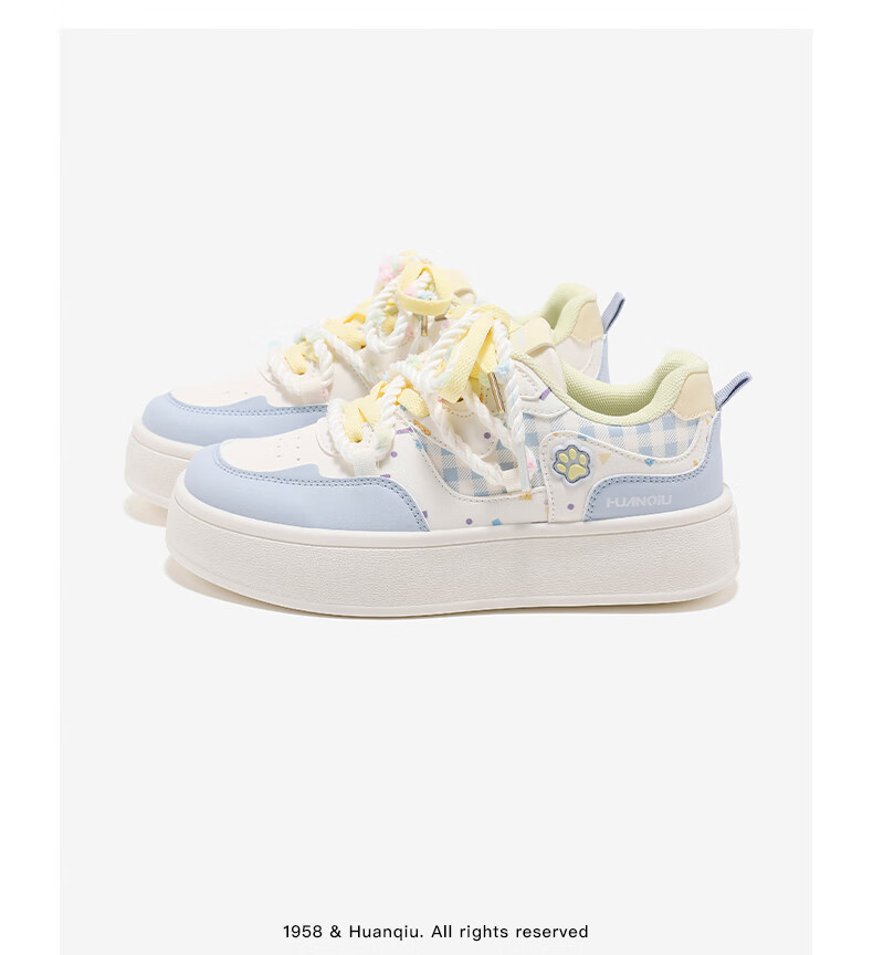 Global New Women's Shoes Artistic Casual Versatile White Sneakers College Style Daily Sneakers XHQ-G1007 Beige Deep Blue Size 39 11