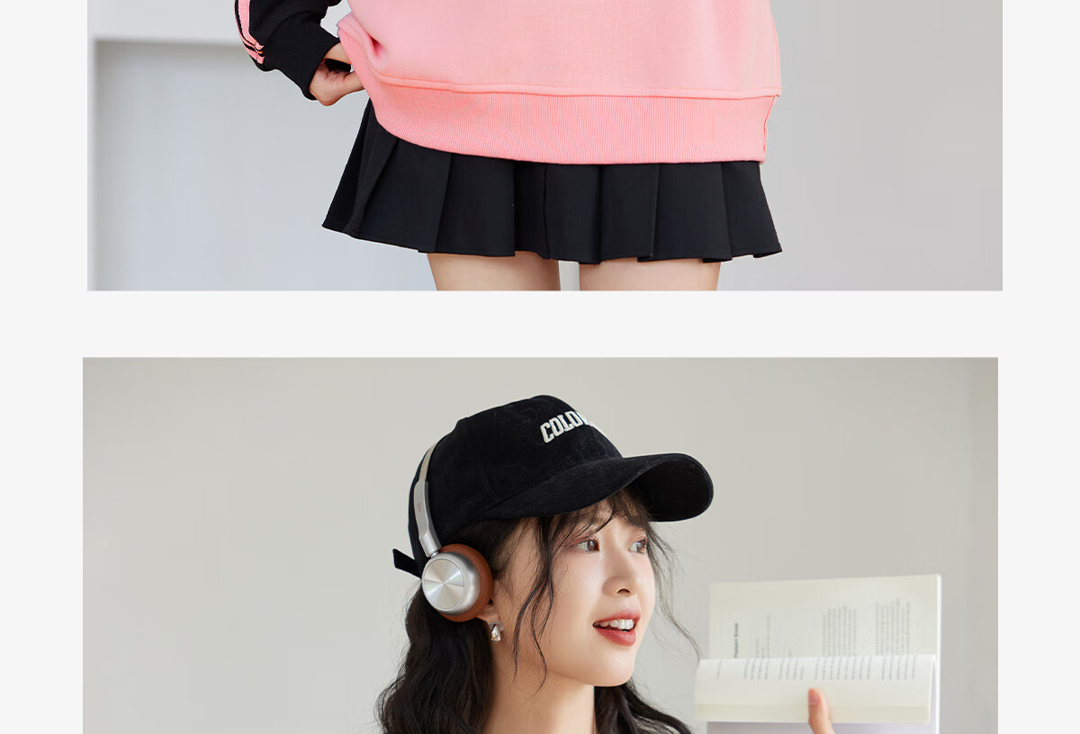 Halo Queen Women's Sweatshirt, Round Neck, Striped, Fashionable New Year Red, Casual Style, Loose-Fitting Top Jacket H143W1017 8