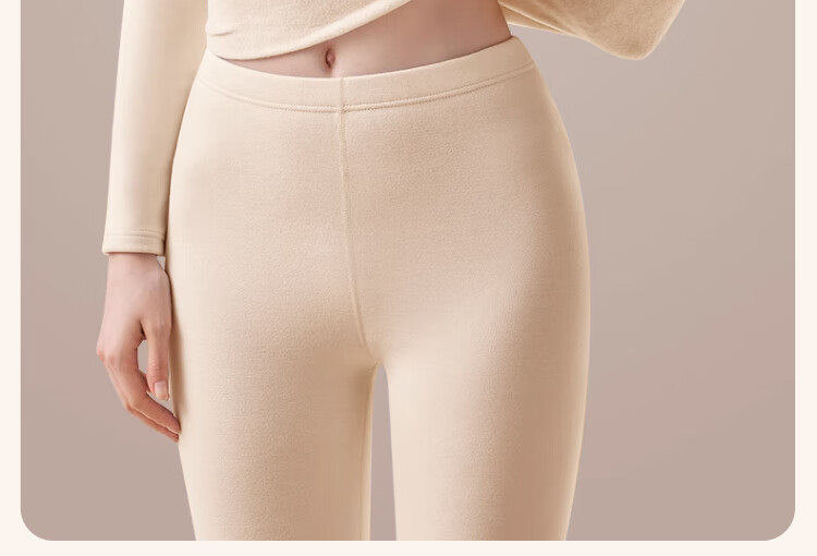 LangSha Autumn Winter New Mid-High Collar Cashmere Thermal Underwear Women Thickened Fleece Heating Slim Fit Base Layer Set 17