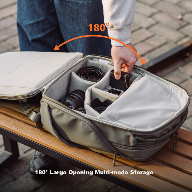Рюкзак для фототехники PGYTECH OneGo Lite, 16 л, кремово-белый, водостойкий, для DSLR и беззеркальных камер, ноутбука