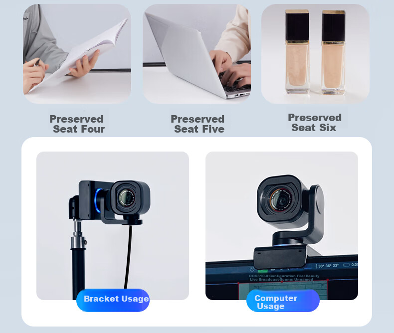 CreHiVi Mi Mou 2 4K Ultra HD AI Live Streaming Camera with Smart Pan-Tilt Tracking for E-Commerce Live Streaming, Entertainment, Meetings And Online Classes 20