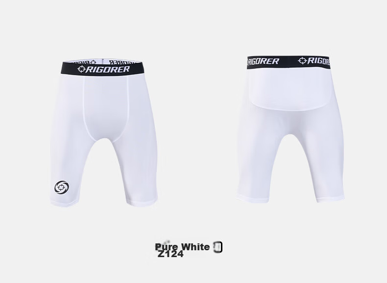 RIGORER Temperature-Adjustable Shorts, Men's Compression Pants, Basketball Quick-Dry High-Elasticity Knee-Length Undershorts, Running Tight-Fitting Pants, Training 7/8 Length Shorts 18