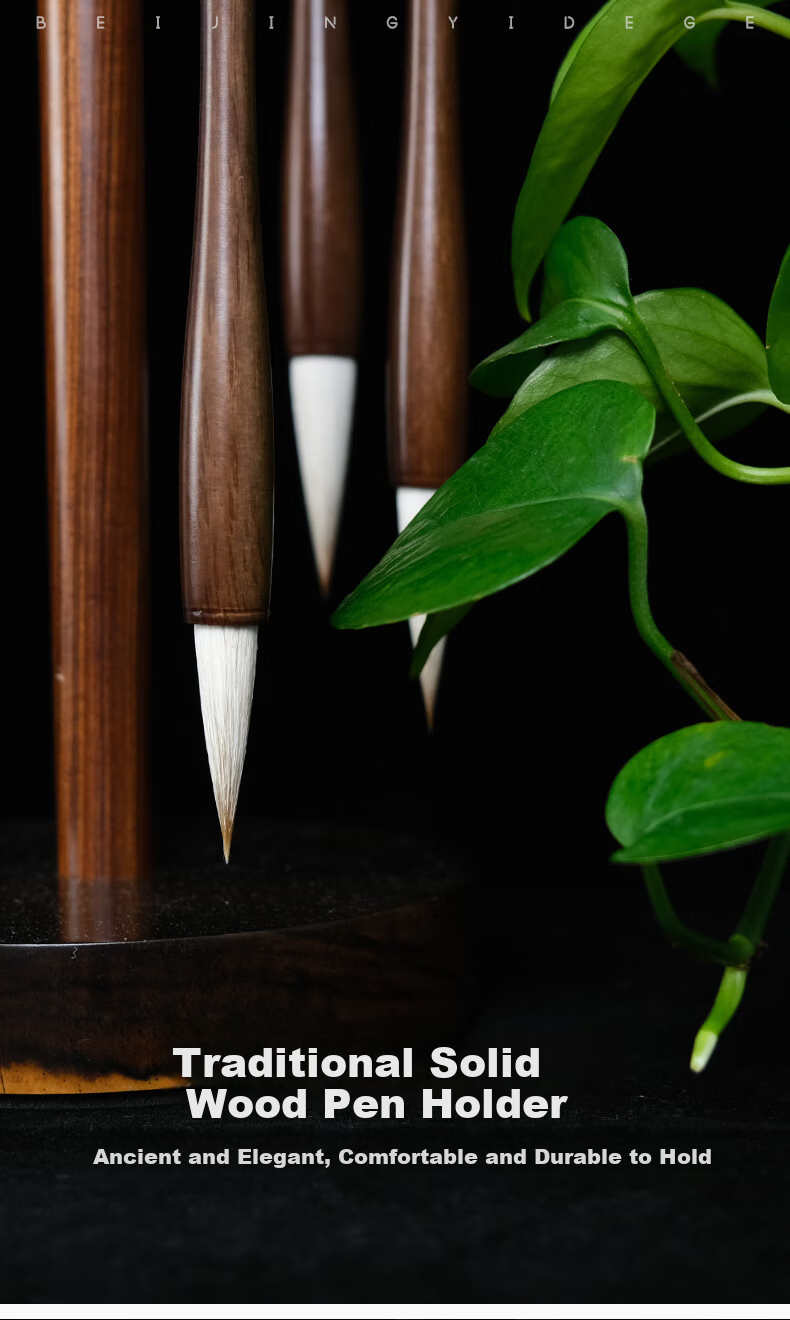 [Lowest Price Online] Yidege Wolf Hair Brush, Wolf And Sheep Mixed Hair for Medium to Large Regular Script, French Painting, Seal Script, Clerical Script, Running Script, Specialized Calligraphy Brush, Four Treasures of The Study, Ink, Paper, Inkstone, One-Grade Warehouse Wolf Hair Medium 5
