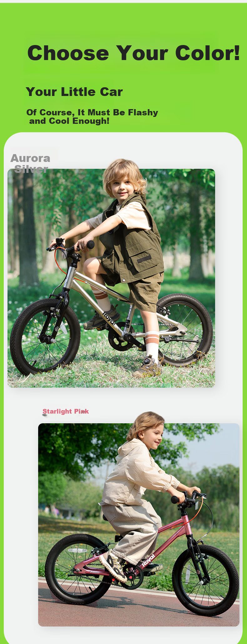 RoyalBaby Kids Bicycle 7-12 Years Aluminum Alloy Ultra-Light Youth Student Bike Y Alien 20-inch Starlight Pink 9