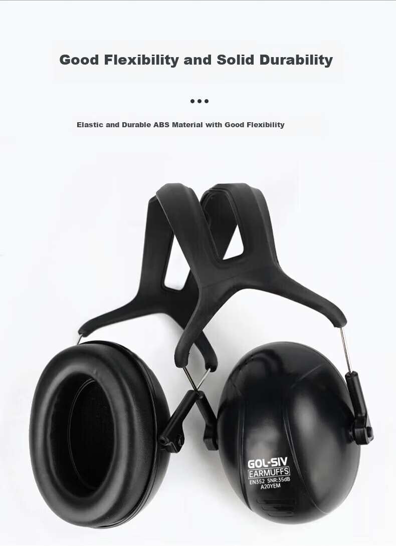 SHENGLI Noise Reduction Earmuffs NRR 26dB Industrial Anti-Noise Sleep Study Ear Protection Earmuffs for Noise Reduction And Sound Absorption in Factories Shooting Headphones A20LEM 12