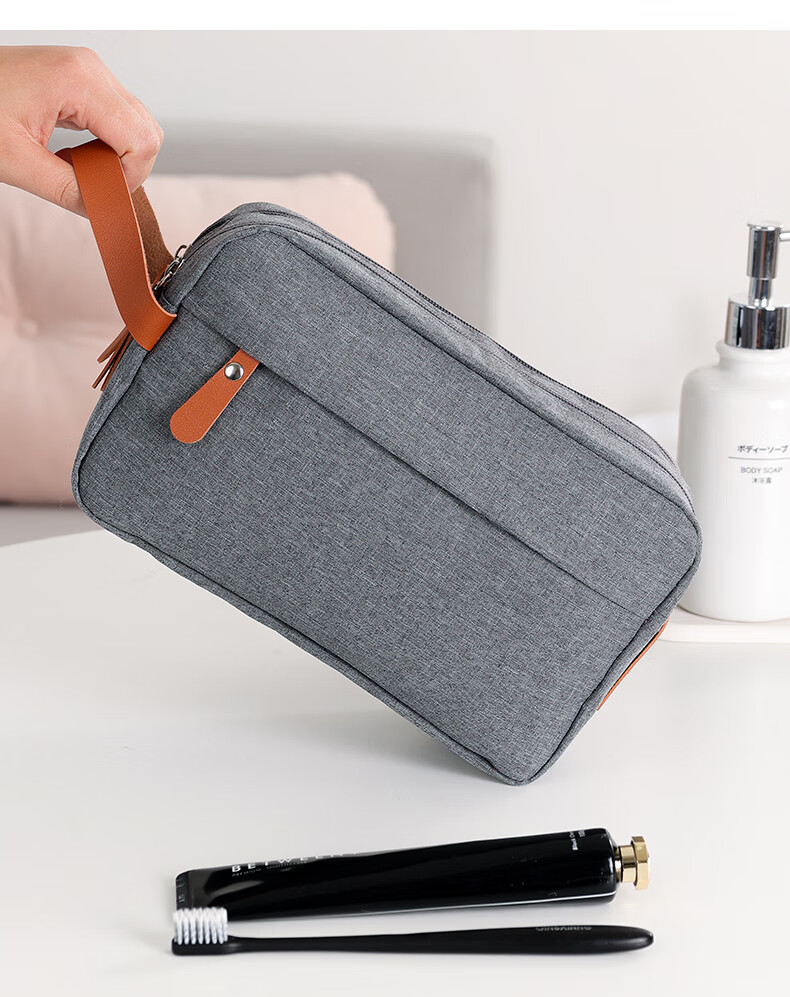 Bonayun Travel Toiletry Bag for Men, Portable Handheld Business Trip Makeup And Toiletry Organizer, Large Capacity Wash Bag 6