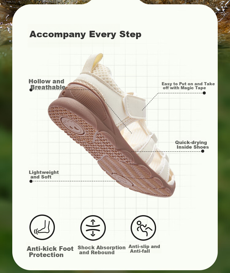BALABALA Children's Shoes, Baby Walking Shoes, Kids Sandals, Infant Summer New Beach Shoes, Breathable 2