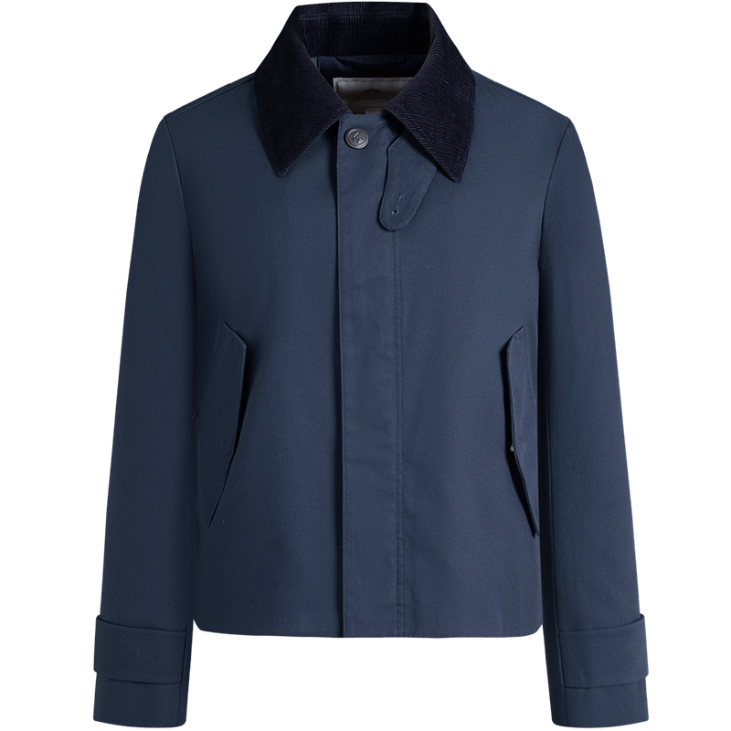 Navy Sail Italy Women's Short Workwear Trench Coat Full Cotton Barn Style Jacket 2331505501 Blue XL