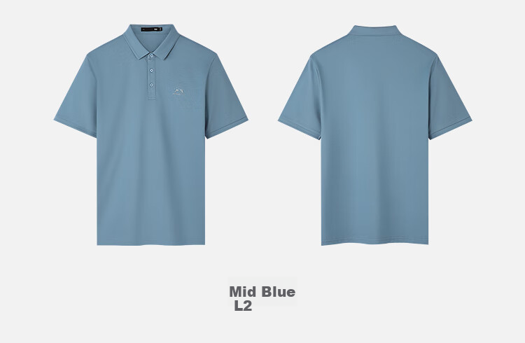 HLA Short-Sleeve Polo Shirt for Men, Summer Mountain Series, Black, Size 2XL 19