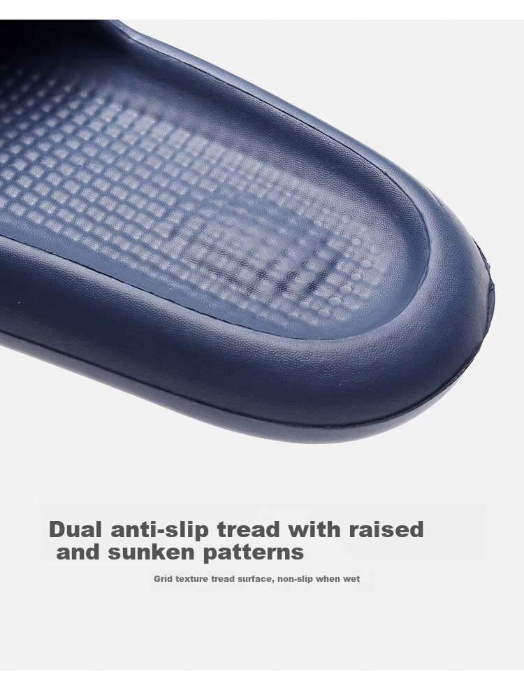 GUOLUOFEI Home Slippers for Men And Women, Indoor Non-Slip EVA Soft Sole, for Bathing And Summer Outdoor Wear, Black, Size 42-43 3