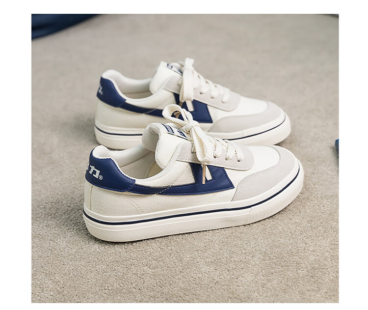 Warrior Women's Canvas Shoes, New Spring 2026 Style Sneakers, Thick-Soled White Shoes, Versatile Casual Soft-Soled Sports Shoes 11