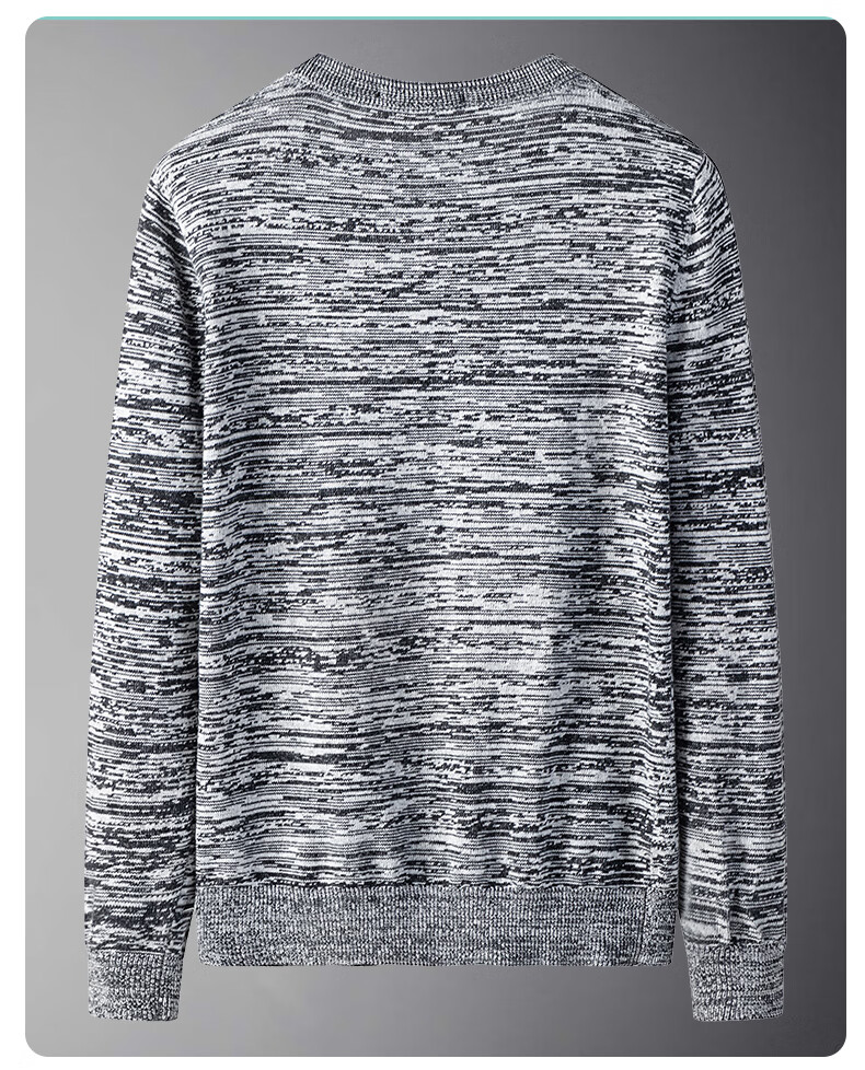 JEANSWEST Men's Sweater Autumn Winter Fashion Casual Comfortable Crew Neck Pure Cotton Youth Thickened Warm Knitwear 4