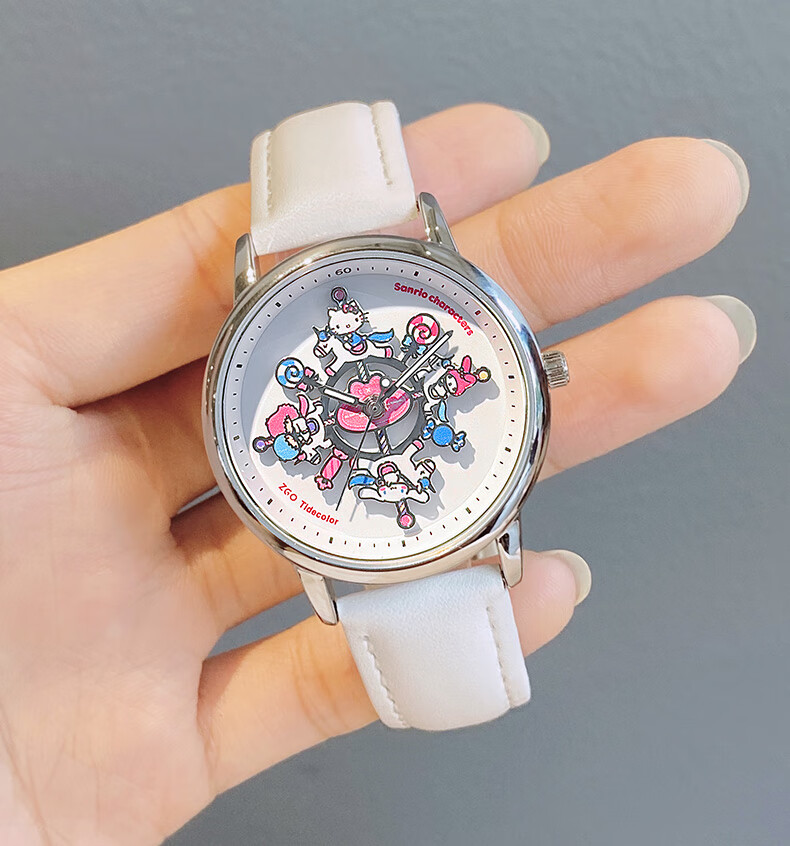 Hello Kitty Sanrio Carousel Watch for Girls Students High School Birthday Children's Day Gift for Girls Girlfriend 18