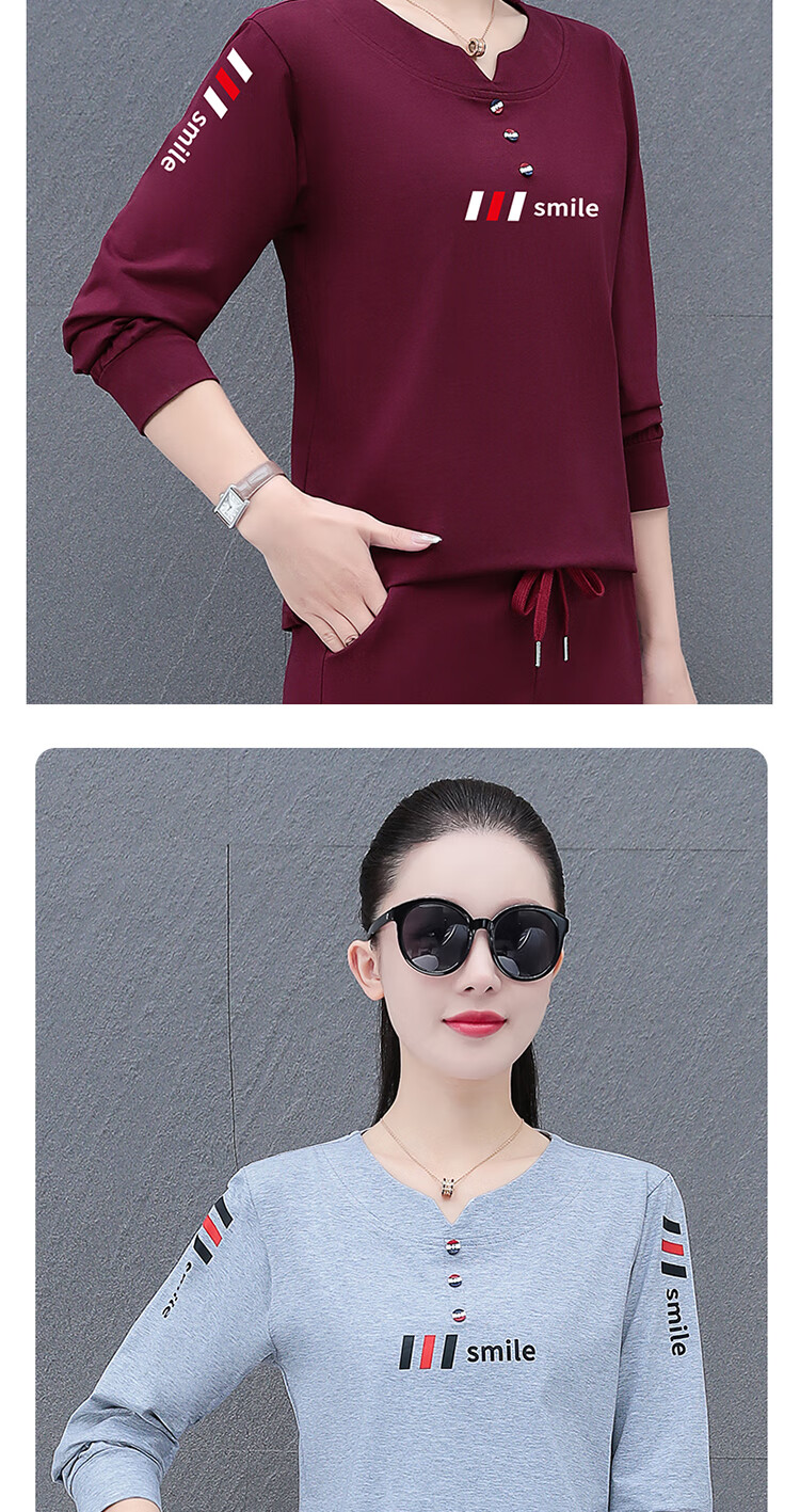Woodpecker Pure Cotton Regular Shoulder Long Sleeve T-Shirt Women Autumn New Casual Plus Size Slim Fit Base Shirt Top Black 3XL 15